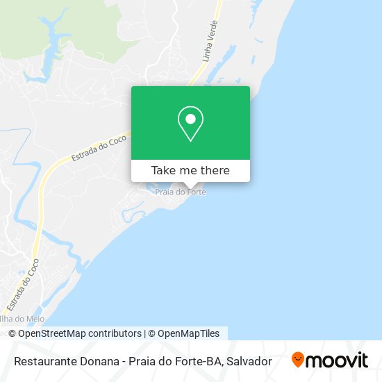 Mapa Restaurante Donana - Praia do Forte-BA