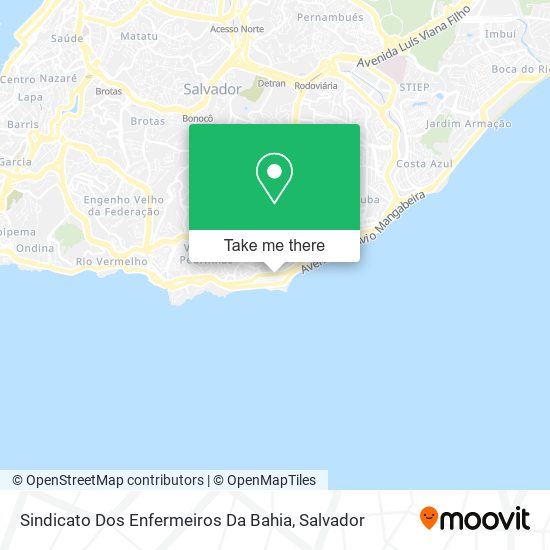 Sindicato Dos Enfermeiros Da Bahia map