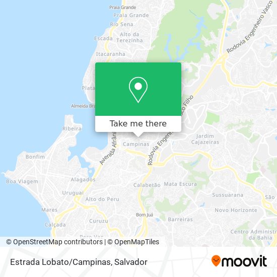 Estrada Lobato/Campinas map