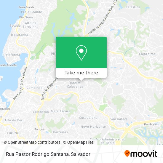 Mapa Rua Pastor Rodrigo Santana