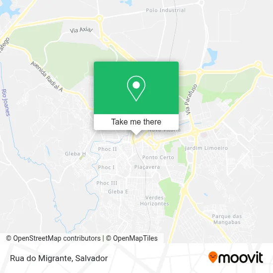 Rua do Migrante map