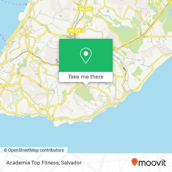 Mapa Academia Top Fitness