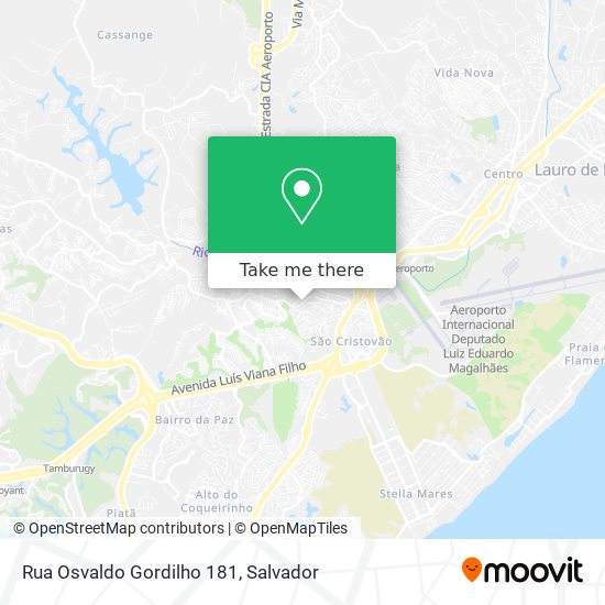 Mapa Rua Osvaldo Gordilho 181