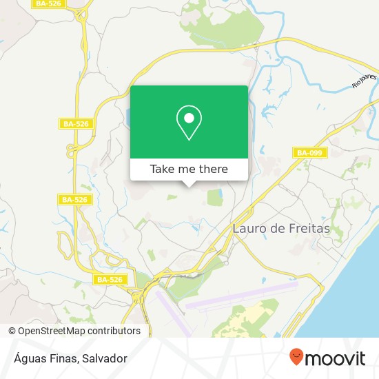 Águas Finas map