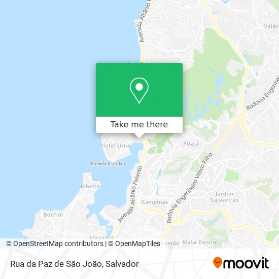 Rua da Paz de São João map