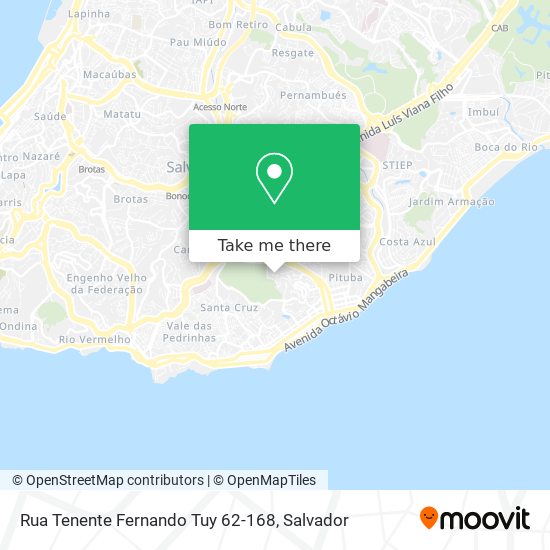 Mapa Rua Tenente Fernando Tuy 62-168