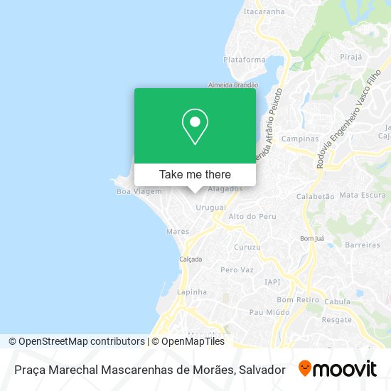 Mapa Praça Marechal Mascarenhas de Morães