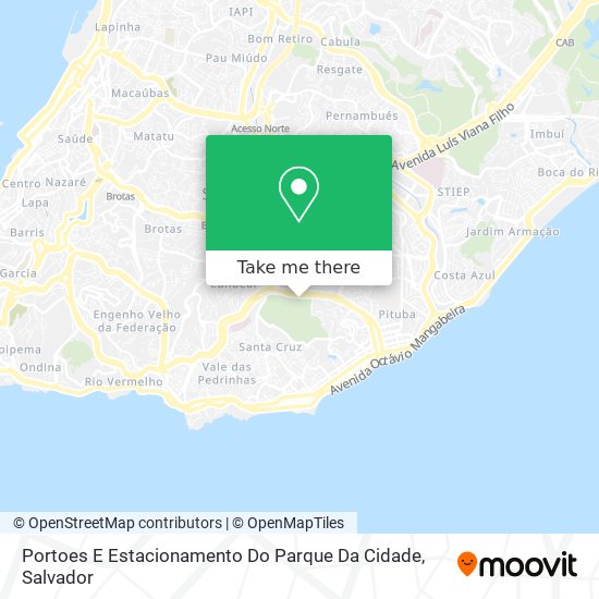 Portoes E Estacionamento Do Parque Da Cidade map