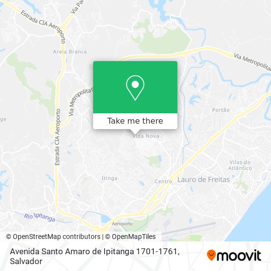 Avenida Santo Amaro de Ipitanga 1701-1761 map