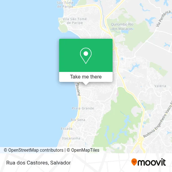 Rua dos Castores map