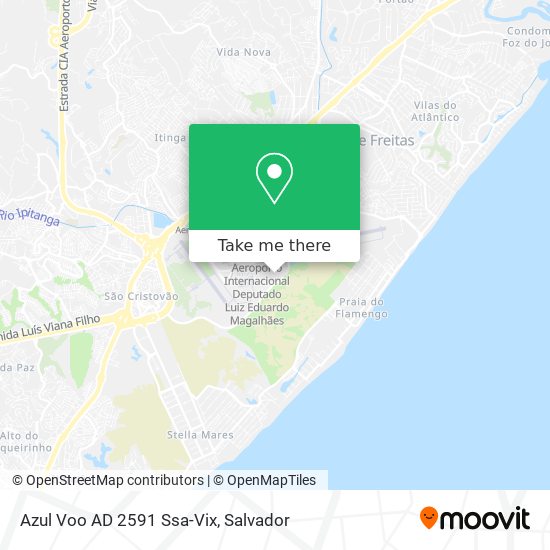 Azul Voo AD 2591 Ssa-Vix map
