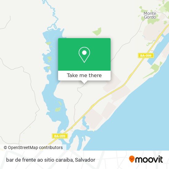 bar de frente ao sitio caraiba map