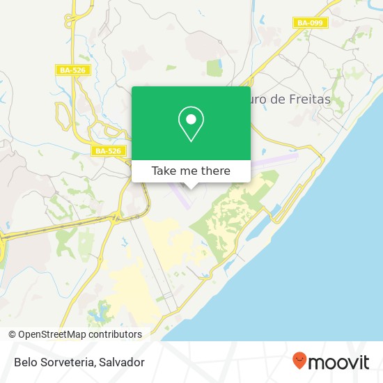 Mapa Belo Sorveteria, Avenida Octávio Mangabeira Aeroporto Salvador-BA 41510-045