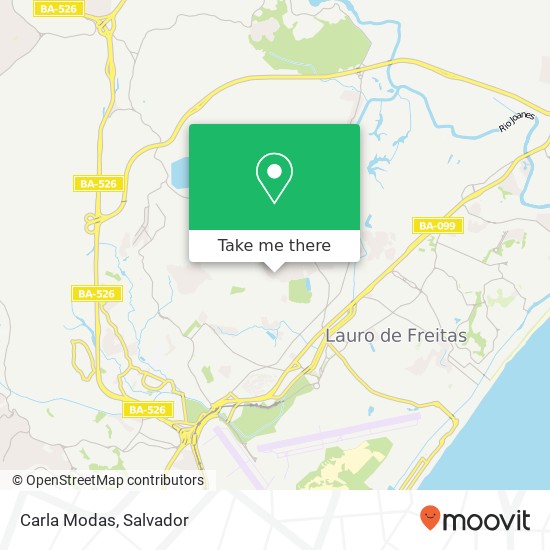 Mapa Carla Modas, Via de Penetração, 4A Vida Nova Lauro de Freitas-BA 42700-000
