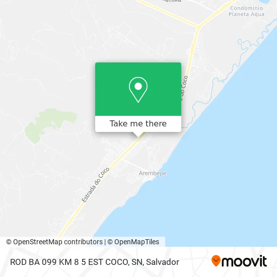 ROD BA 099 KM 8 5 EST COCO, SN map