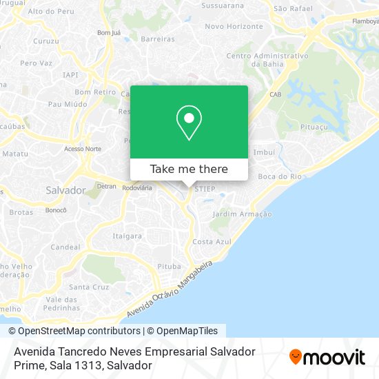 Mapa Avenida Tancredo Neves Empresarial Salvador Prime, Sala 1313