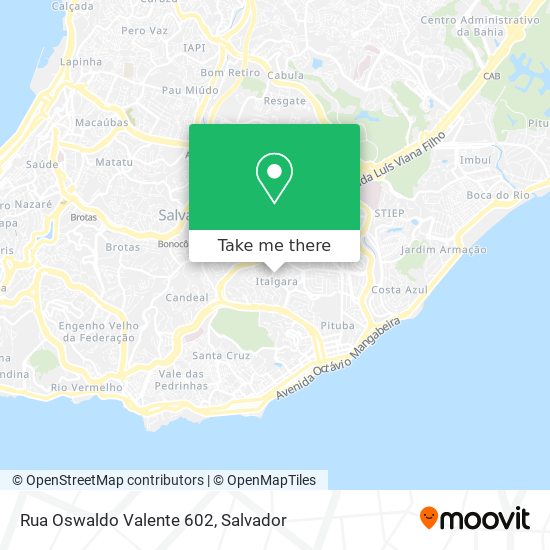 Rua Oswaldo Valente 602 map