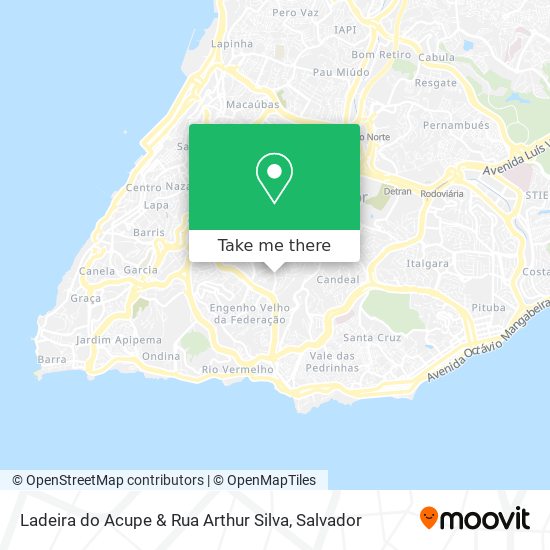 Ladeira do Acupe & Rua Arthur Silva map