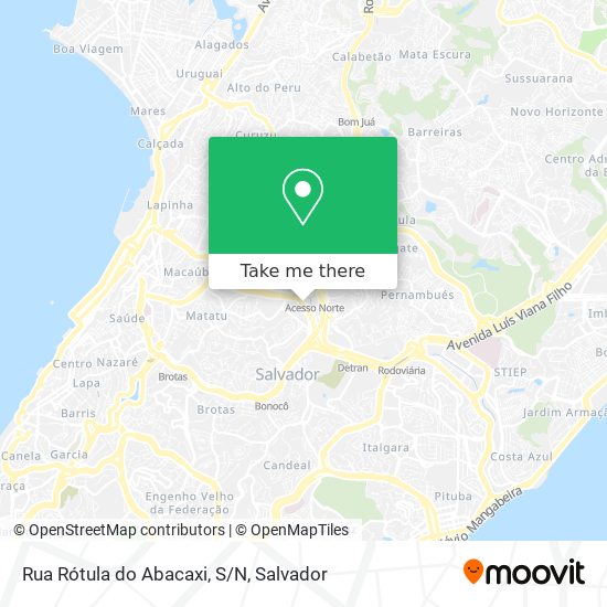 Mapa Rua Rótula do Abacaxi, S/N