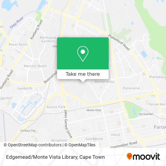 Edgemead/Monte Vista Library map