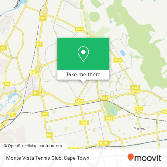 Monte Vista Tennis Club map
