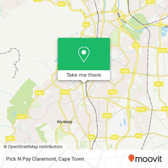 Pick N Pay Claremont map