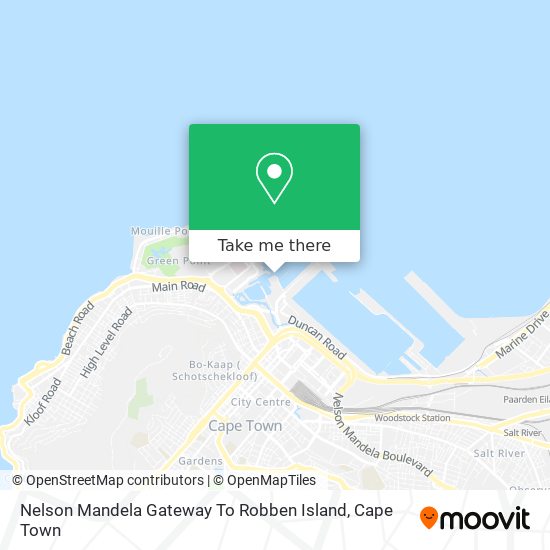 Nelson Mandela Gateway To Robben Island map