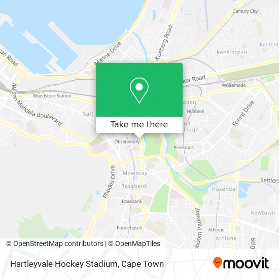 Hartleyvale Hockey Stadium map