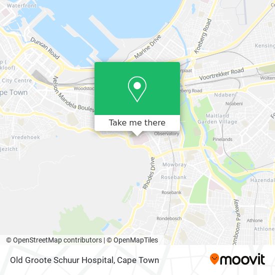 Old Groote Schuur Hospital map