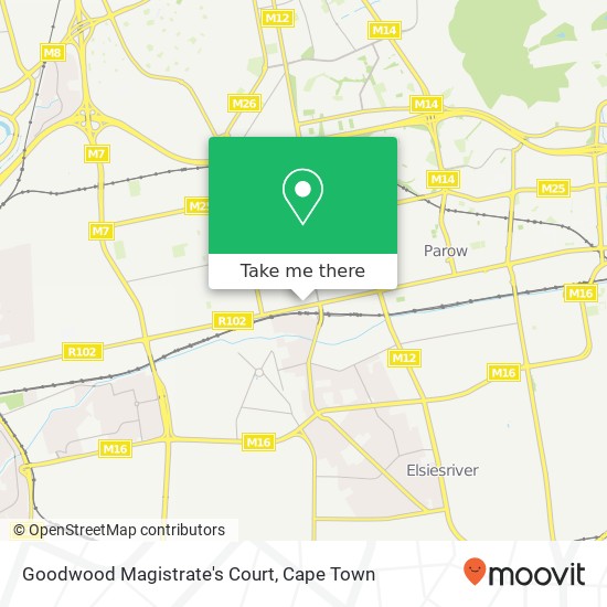 Goodwood Magistrate's Court map
