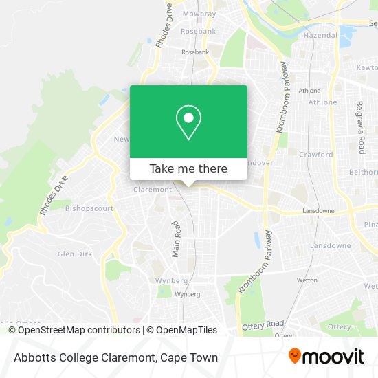 Abbotts College Claremont map