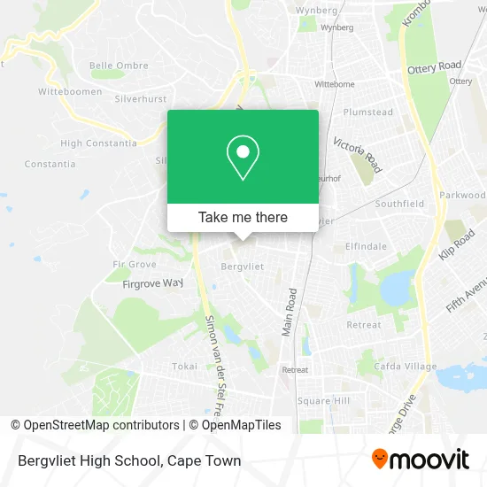 Bergvliet High School map