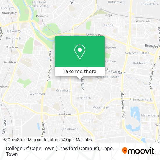College Of Cape Town (Crawford Campus) map