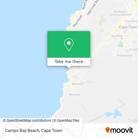 Camps Bay Beach map
