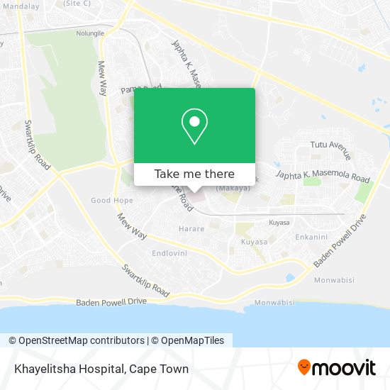 Khayelitsha Hospital map