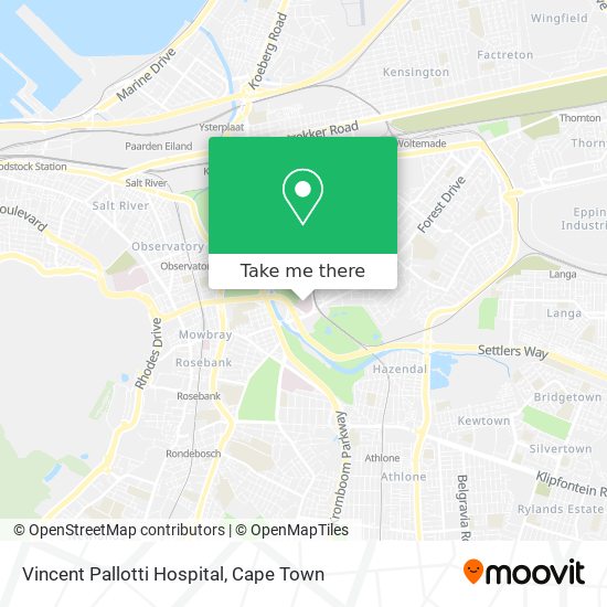 Vincent Pallotti Hospital map