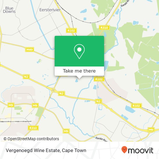 Vergenoegd Wine Estate map