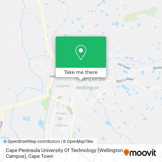 Cape Peninsula University Of Technology (Wellington Campus) map