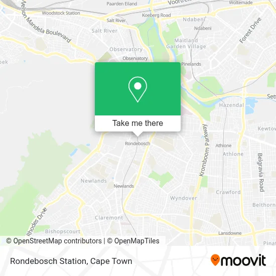 Rondebosch Station map
