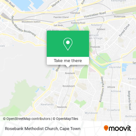 Rosebank Methodist Church map