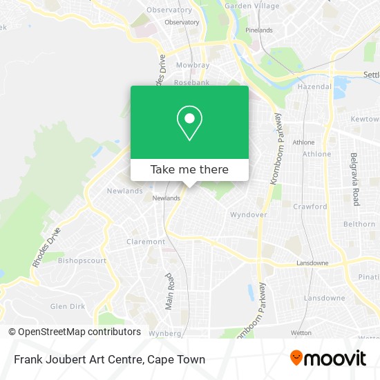 Frank Joubert Art Centre map
