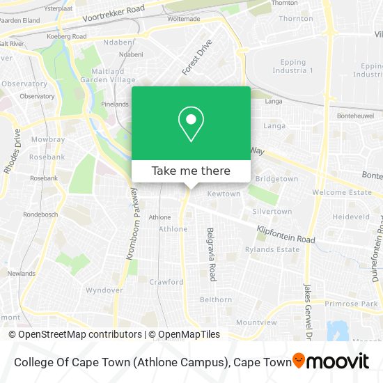 College Of Cape Town (Athlone Campus) map