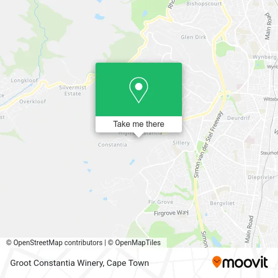 Groot Constantia Winery map