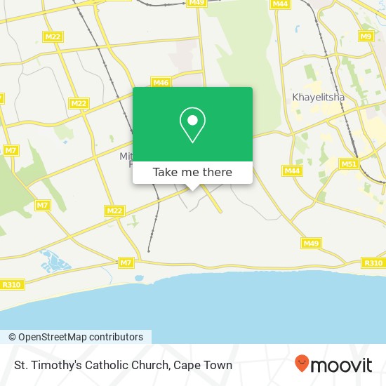 St. Timothy's Catholic Church map