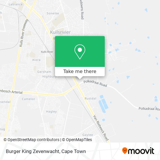 Burger King Zevenwacht map