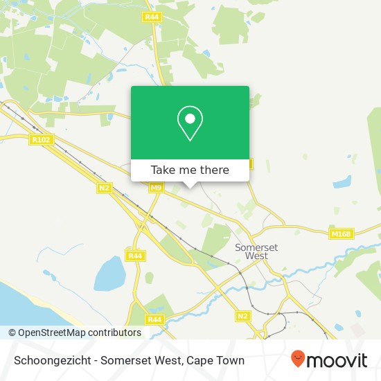 Schoongezicht - Somerset West map