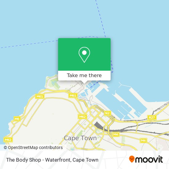 The Body Shop - Waterfront map