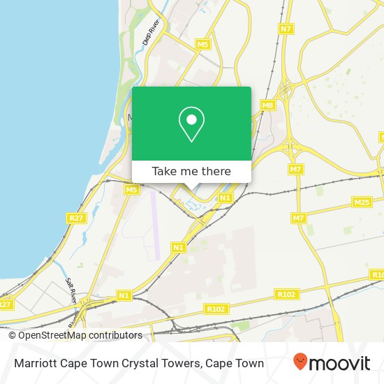 Marriott Cape Town Crystal Towers map