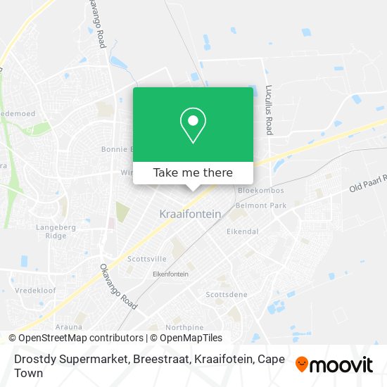 Drostdy Supermarket, Breestraat, Kraaifotein map