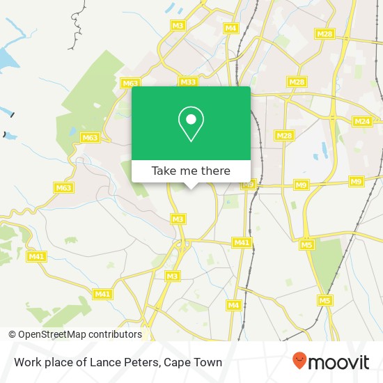 Work place of Lance Peters map